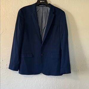 Topman Navy Blue Two-Button Blazer